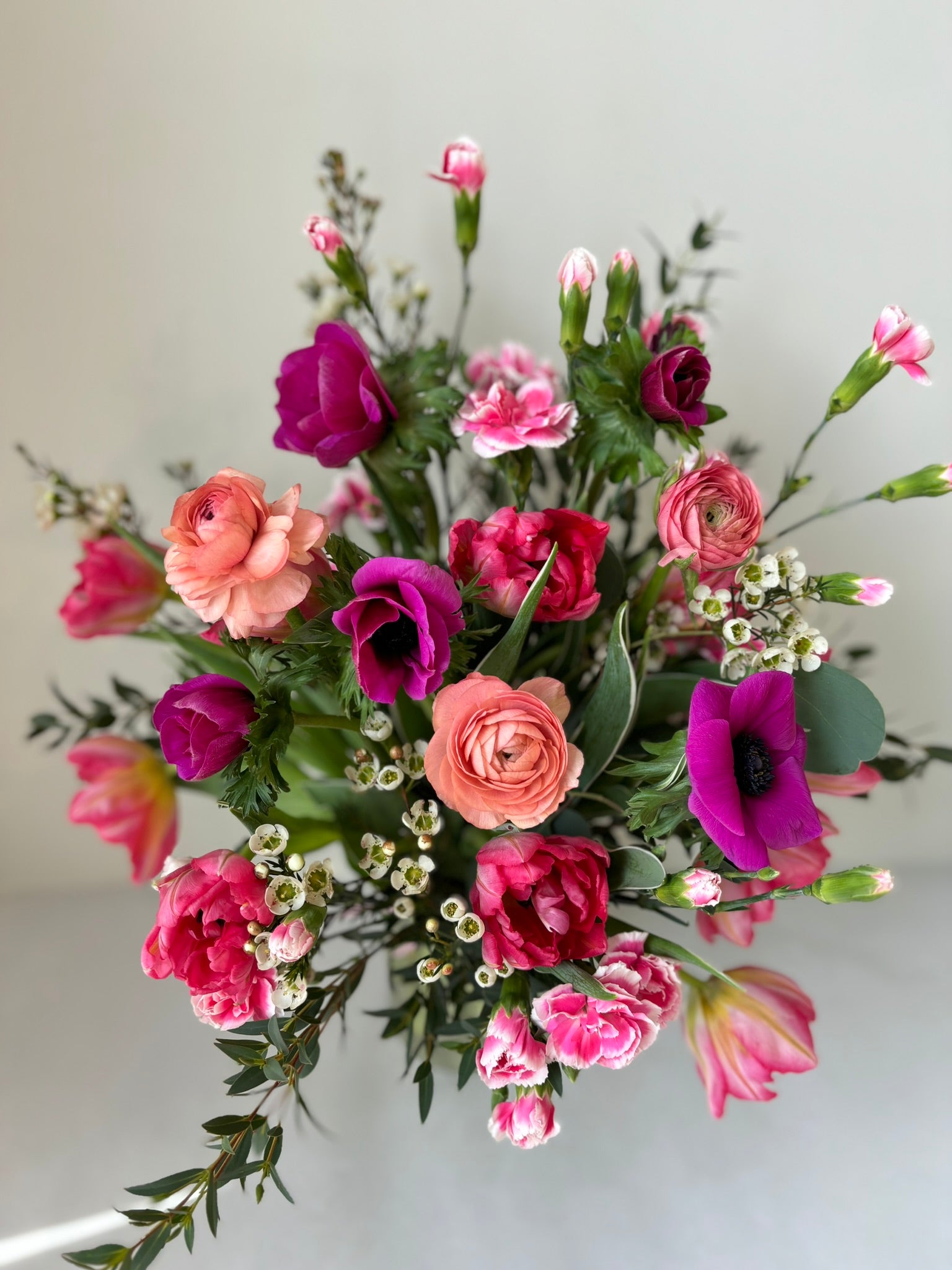 Bouquet tones of pink