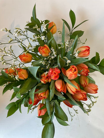 Bouquet de tulipes orange