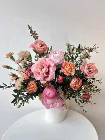 Peach and white bouquet