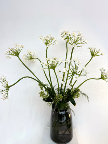 Bouquet d'allium blanc en vase