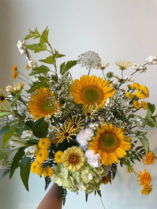 Bouquet d'été jaune et blanc