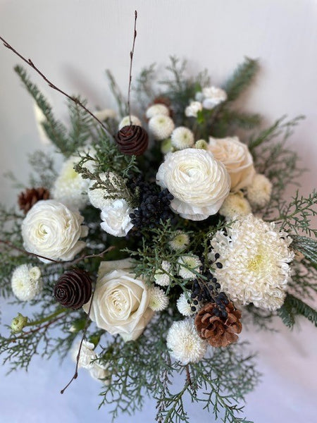 Centre de table tout en blanc